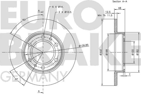 Eurobrake 5815204524 - Əyləc Diski furqanavto.az