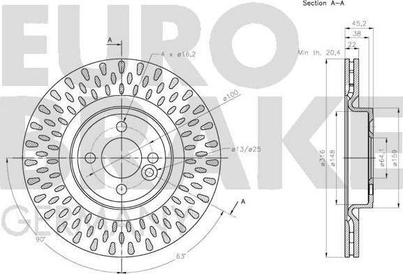 Eurobrake 5815204046 - Əyləc Diski furqanavto.az