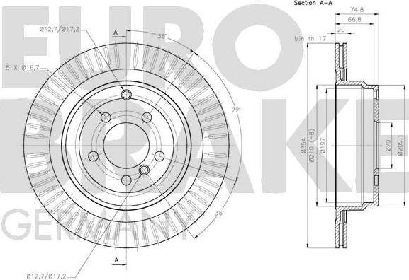 Eurobrake 5815204043 - Əyləc Diski furqanavto.az