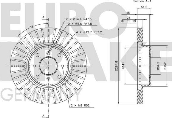 Eurobrake 5815204010 - Əyləc Diski furqanavto.az