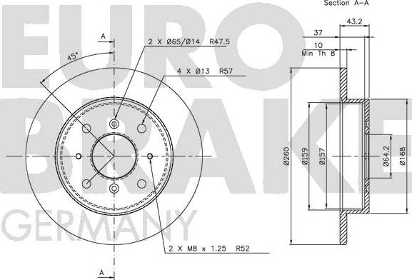 Eurobrake 5815204011 - Əyləc Diski furqanavto.az