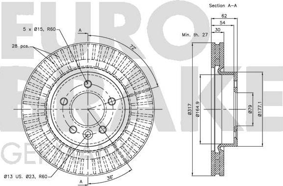 Eurobrake 5815204026 - Əyləc Diski furqanavto.az