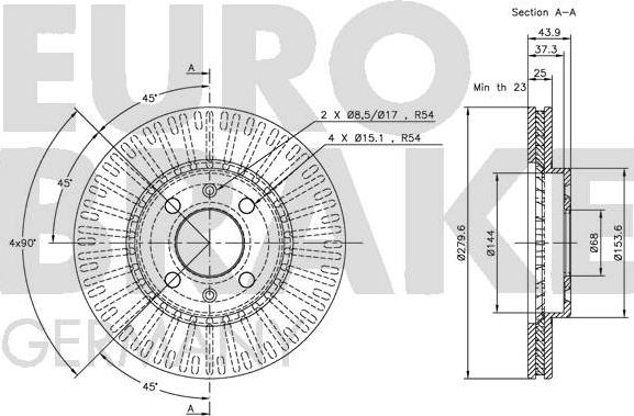 Eurobrake 5815204108 - Əyləc Diski furqanavto.az