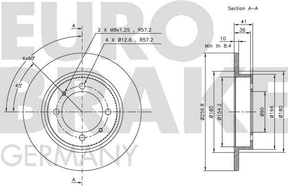 Eurobrake 5815204840 - Əyləc Diski furqanavto.az