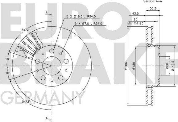 Eurobrake 5815204841 - Əyləc Diski furqanavto.az