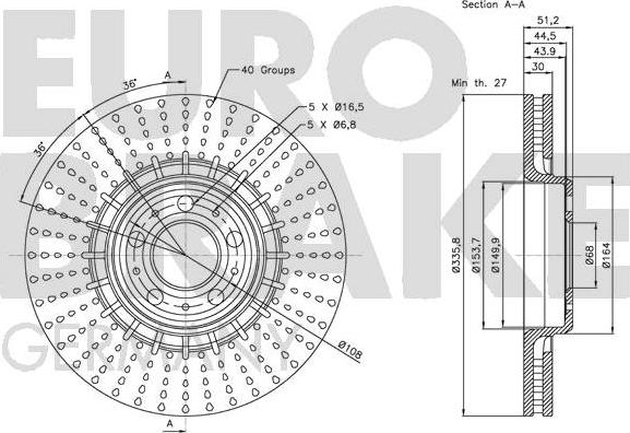 Eurobrake 5815204853 - Əyləc Diski furqanavto.az