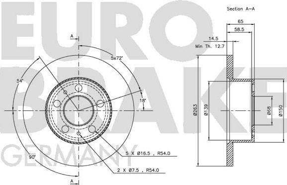 Eurobrake 5815204806 - Əyləc Diski furqanavto.az