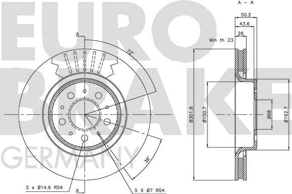 Eurobrake 5815204837 - Əyləc Diski furqanavto.az