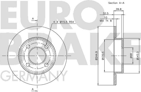 Eurobrake 5815204748 - Əyləc Diski furqanavto.az