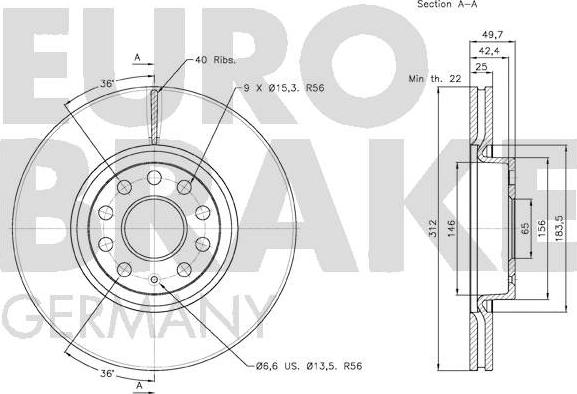 Eurobrake 58152047115 - Əyləc Diski furqanavto.az