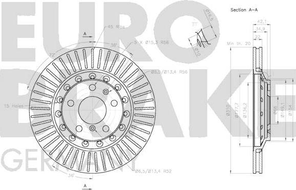 Eurobrake 58152047126 - Əyləc Diski furqanavto.az