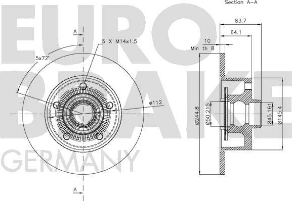 Eurobrake 58152047120 - Əyləc Diski furqanavto.az