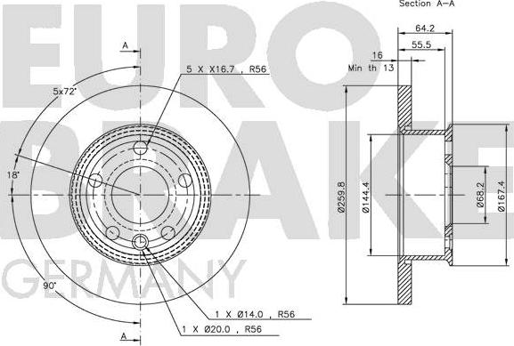 Eurobrake 5815204732 - Əyləc Diski furqanavto.az