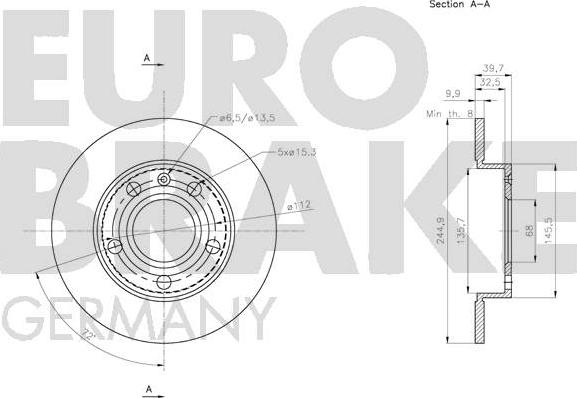 Eurobrake 5815204778 - Əyləc Diski furqanavto.az