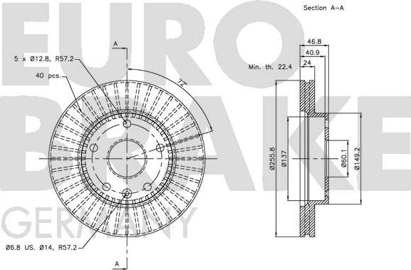 Eurobrake 5815205006 - Əyləc Diski furqanavto.az