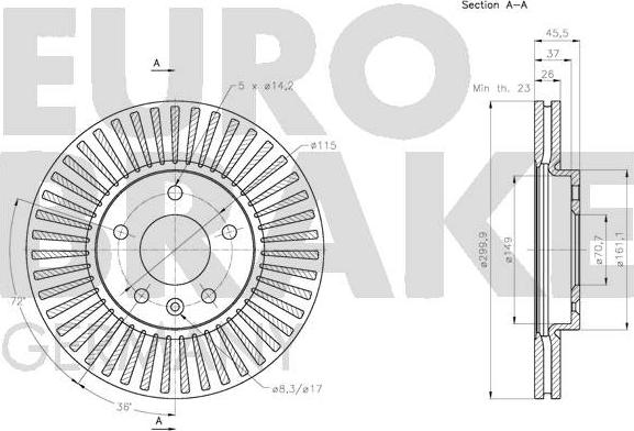 Eurobrake 5815205015 - Əyləc Diski furqanavto.az