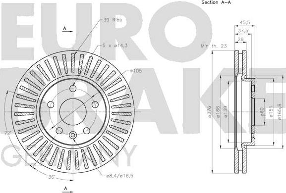 Eurobrake 5815205013 - Əyləc Diski furqanavto.az