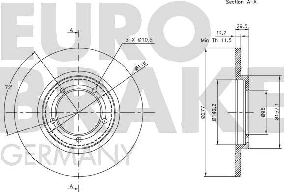 Eurobrake 5815205107 - Əyləc Diski furqanavto.az