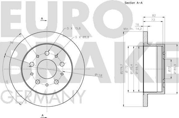 Eurobrake 5815201944 - Əyləc Diski furqanavto.az