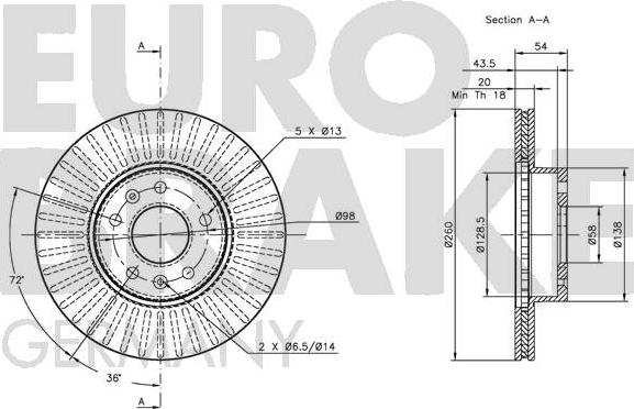 Eurobrake 5815201906 - Əyləc Diski furqanavto.az