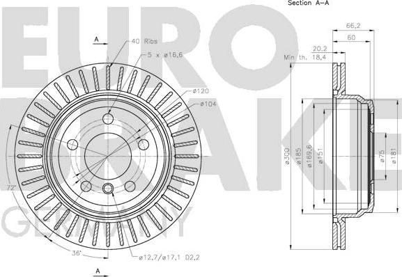 Eurobrake 5815201597 - Əyləc Diski furqanavto.az