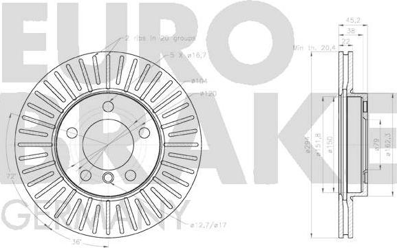 Eurobrake 58152015113 - Əyləc Diski furqanavto.az