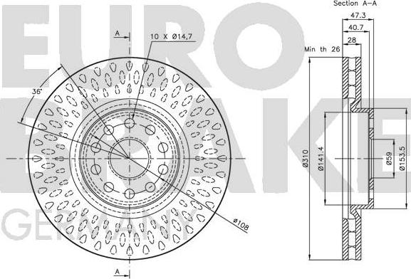 Eurobrake 5815201018 - Əyləc Diski furqanavto.az