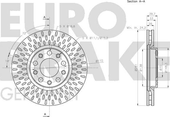 Eurobrake 5815201034 - Əyləc Diski furqanavto.az