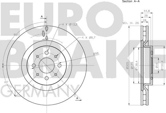 Eurobrake 5815201029 - Əyləc Diski furqanavto.az