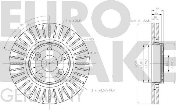Eurobrake 58152039100 - Əyləc Diski furqanavto.az