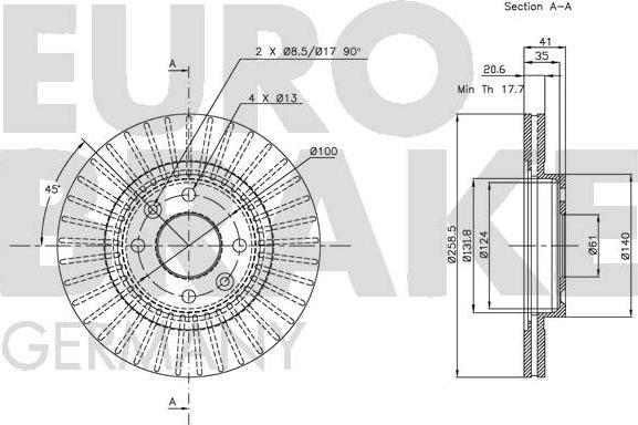 Eurobrake 5815203910 - Əyləc Diski furqanavto.az