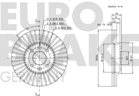 Eurobrake 5815203911 - Əyləc Diski furqanavto.az