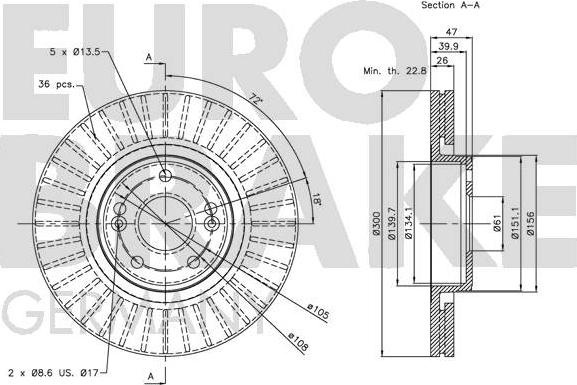 Eurobrake 5815203932 - Əyləc Diski furqanavto.az