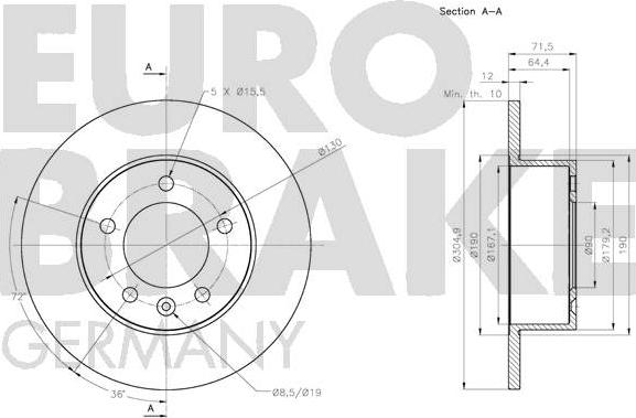 Eurobrake 5815203977 - Əyləc Diski furqanavto.az