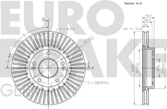 Eurobrake 5815203445 - Əyləc Diski furqanavto.az