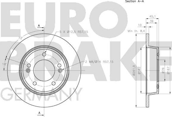 Eurobrake 5815203446 - Əyləc Diski furqanavto.az