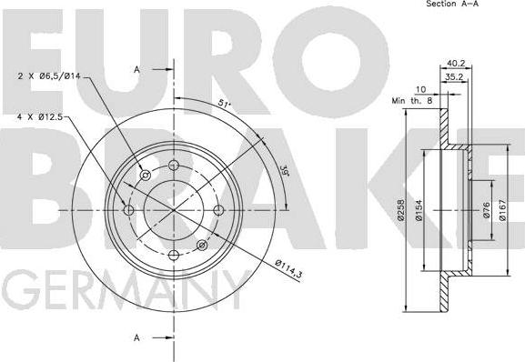 Eurobrake 5815203406 - Əyləc Diski furqanavto.az