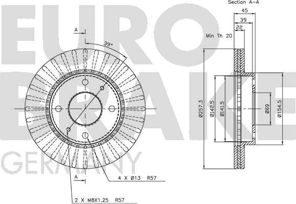 Eurobrake 5815203403 - Əyləc Diski furqanavto.az