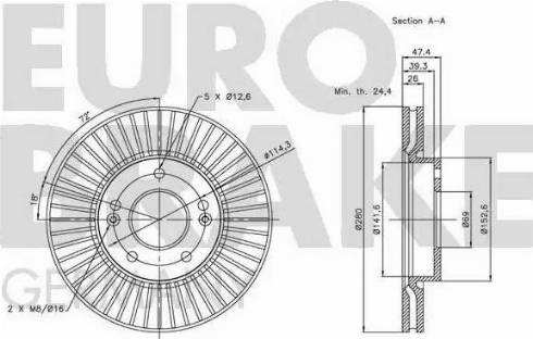 Eurobrake 5815203421 - Əyləc Diski furqanavto.az