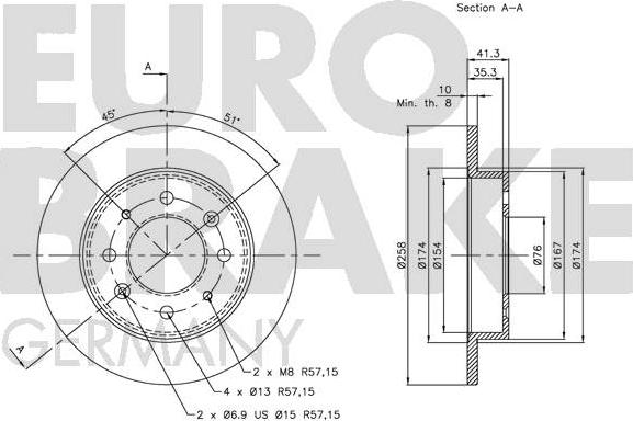 Eurobrake 5815203513 - Əyləc Diski furqanavto.az