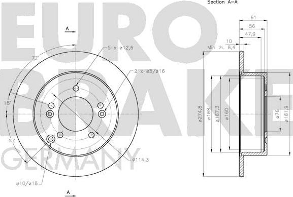 Eurobrake 5815203532 - Əyləc Diski furqanavto.az