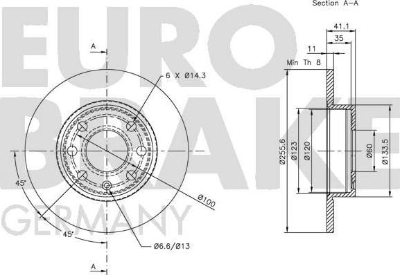 Eurobrake 5815203632 - Əyləc Diski furqanavto.az