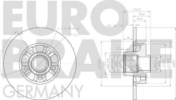 Eurobrake 5815203679 - Əyləc Diski furqanavto.az