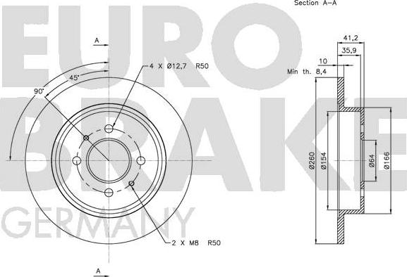 Eurobrake 5815203045 - Əyləc Diski furqanavto.az