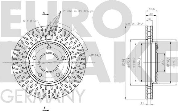 Eurobrake 5815203057 - Əyləc Diski furqanavto.az