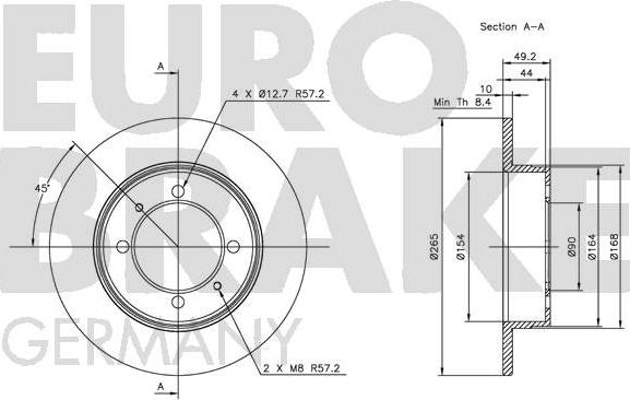 Eurobrake 5815203009 - Əyləc Diski furqanavto.az