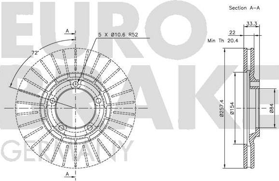 Eurobrake 5815203023 - Əyləc Diski furqanavto.az