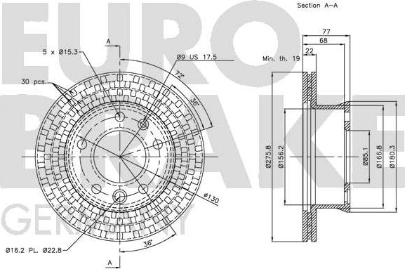 Eurobrake 5815203397 - Əyləc Diski furqanavto.az