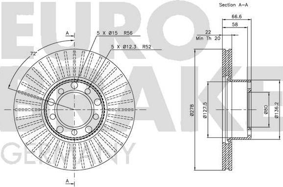 Eurobrake 5815203349 - Əyləc Diski furqanavto.az