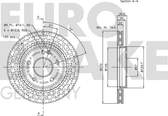 Eurobrake 5815203369 - Əyləc Diski furqanavto.az